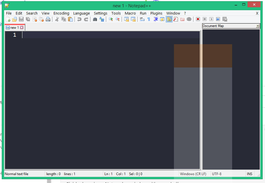 Finished moving a Notepad++ window with swcwd off