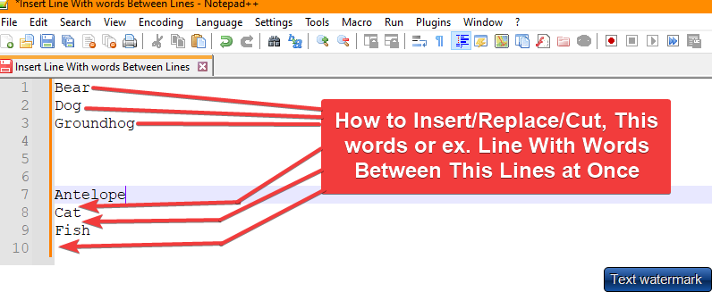 1.notepad++ Insert Line With Words Betwen Lines.png